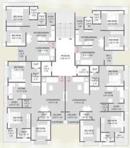 Project Image of 571.99 - 1419.11 Sq.ft 2 BHK Apartment for buy in Shyam Coral 30
