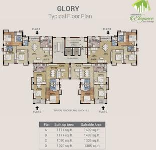 Project Image of 1305 Sq.ft 3 BHK Apartment / Flat for sale in Rajarhat for Rs. 11700000