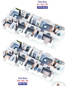 Sharewin Bhuvaneshwari Sharewin Bhuvaneshwari Cluster Plan from 1st to 3rd Floor 2