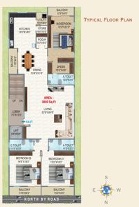 Project Image of 0.0 - 3000.0 Sq.ft 3 BHK Apartment for buy in SLV Rasya Homes