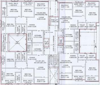G S Palaash Enlite Wing A Cluster Plan from 1st to 7th Floor 1