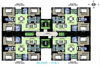 Project Image of 0.0 - 1372.0 Sq.ft 3 BHK Apartment for buy in OM Shakthy Santha Towers Phase II