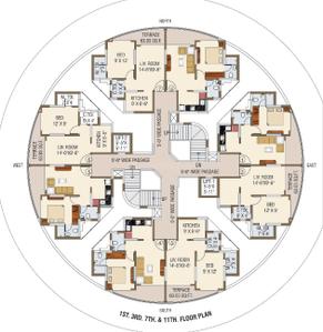 Project Image of 410.0 - 450.0 Sq.ft 1 BHK Apartment for buy in M Baria White City