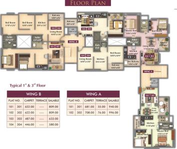 Project Image of 446.0 - 708.0 Sq.ft 1 BHK Apartment for buy in Nimhan Grace Residency A