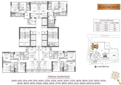 Project Image of 909.0 - 2030.0 Sq.ft 2 BHK Apartment for buy in Sheth Beaumonte