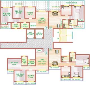 Project Image of 755.0 - 1105.0 Sq.ft 1 BHK Apartment for buy in Mandar Residency