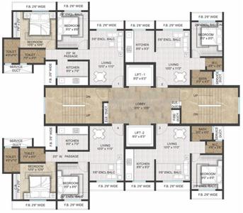 Project Image of 339.0 - 493.0 Sq.ft 1 BHK Apartment for buy in Unique Imperial Tower A1