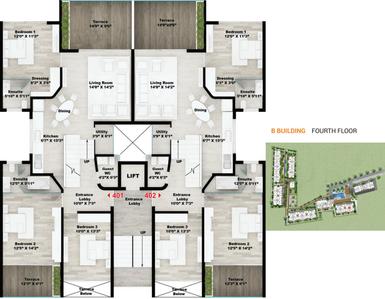 Project Image of 933.0 - 1092.0 Sq.ft 3 BHK Apartment for buy in Rohan Leher 2 Wing B C DE