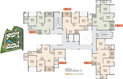 Project Image of 774.0 - 960.0 Sq.ft 2 BHK Apartment for buy in Rohan Madhuban II Wings A B C