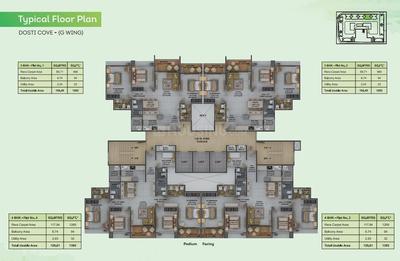 Project Image of 0.0 - 680.0 Sq.ft 2 BHK Apartment for buy in Dosti Greenscapes