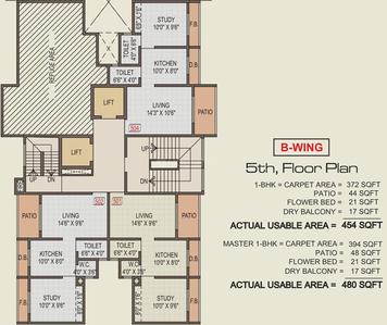 Project Image of 454.0 - 668.0 Sq.ft 1 BHK Apartment for buy in Shantee Sunshine Sapphire Wing A and Wing B