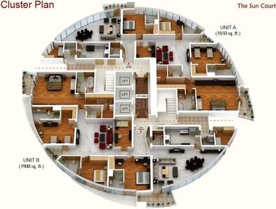 Project Image of 3850.0 - 8000.0 Sq.ft 4 BHK Apartment for buy in Jaypee Sun Court 3
