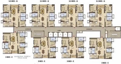 Project Image of 1742 Sq.ft 3 BHK Apartment / Flat for sale in Financial District for Rs. 26000000