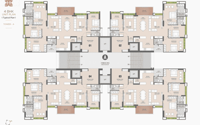 Project Image of 2727.0 - 3843.0 Sq.ft 3 BHK Apartment for buy in Mahaprabhu Harmony Harikesh Tower A B C