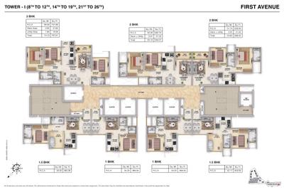 Project Image of 352.0 - 906.97 Sq.ft 1 BHK Apartment for buy in Runwal Avenue