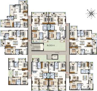 Project Image of 988.0 - 1285.0 Sq.ft 2 BHK Apartment for buy in Mahaveer Trident