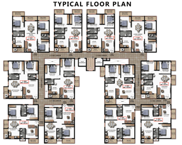 Project Image of 1135.0 - 1433.0 Sq.ft 2 BHK Apartment for buy in KBR Navarathna Residency