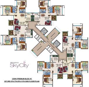 Project Image of 786.0 - 1360.0 Sq.ft 2 BHK Apartment for buy in Bramha Skycity