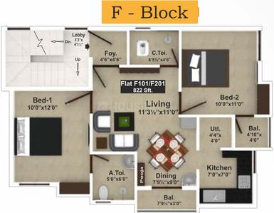 Project Image of 815.0 - 1320.0 Sq.ft 2 BHK Apartment for buy in Saradeuz Acropolis