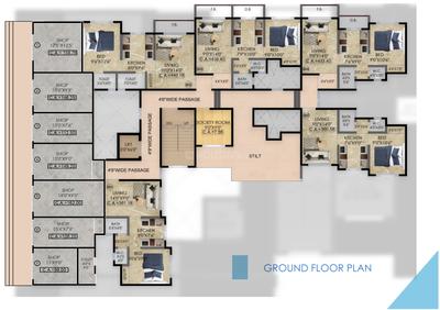 Project Image of 362.0 - 563.39 Sq.ft 1 BHK Apartment for buy in Sk Heights Building 3