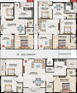 Project Image of 1100.0 - 1800.0 Sq.ft 2 BHK Apartment for buy in Happy Avana Happy Homes