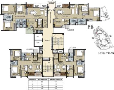 Project Image of 1230 Sq.ft 3 BHK Apartment / Flat for sale in New Town for Rs. 13800000