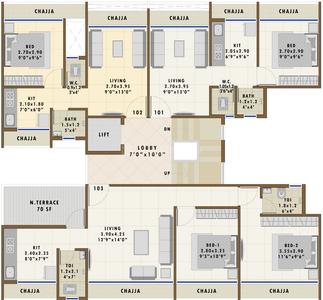Chavan Omkar Villa Omkar Villa Cluster Plan for 1st Floor 1