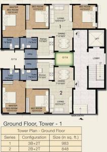 Project Image of 848.0 - 1062.0 Sq.ft 2 BHK Apartment for buy in Provident Freedom