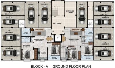 Project Image of 813.0 - 1328.0 Sq.ft 2 BHK Apartment for buy in SK Royal Saroj Apartment