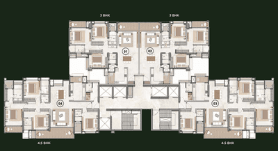 Project Image of 1286.5 - 2646.0 Sq.ft 3 BHK Apartment for buy in Livience Aleenta