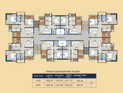 Project Image of 476.73 - 702.78 Sq.ft 1 BHK Apartment for buy in Sai Empire A And B Wing