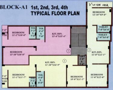 Project Image of 655.0 - 1569.0 Sq.ft 2 BHK Apartment for buy in H M Plaza