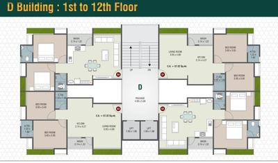 Project Image of 592.45 - 593.2 Sq.ft 2 BHK Apartment for buy in Meera Tapti Valley