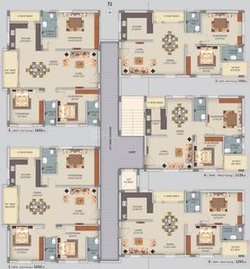 Project Image of 1134.95 - 1631.92 Sq.ft 2 BHK Apartment for buy in Gangothri Nakshatra Abode