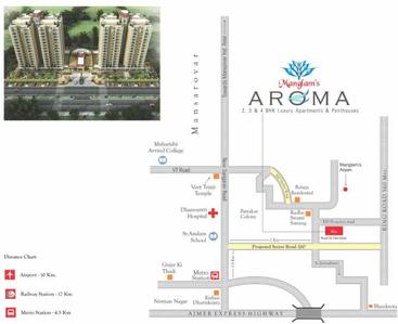 Project Image of 1230.0 - 2340.0 Sq.ft 2 BHK Apartment for buy in Manglam Aroma