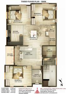Project Image of 0.0 - 1440.0 Sq.ft 3 BHK Apartment for buy in Sri Jaishanthi Geetanjali