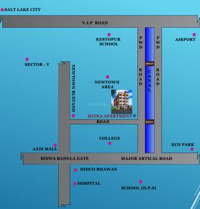 Subikash Mitra Apartment Location Plan 1