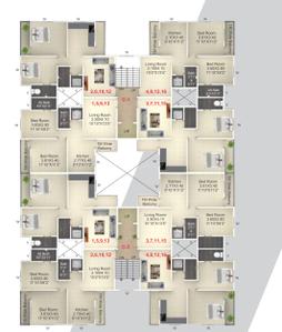 Project Image of 400.96 - 855.95 Sq.ft 1 BHK Apartment for buy in Surya Shri Ramrao Residency Rowhouse