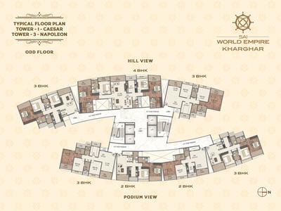 Project Image of 764.0 - 2013.0 Sq.ft 2 BHK Apartment for buy in Paradise Sai World Empire Phase 1