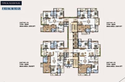 Project Image of 2387.0 - 3574.0 Sq.ft 3 BHK Apartment for buy in Vaishnodevi Melange One