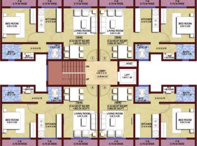 Project Image of 531.0 - 755.0 Sq.ft 2 BHK Apartment for buy in Enkay Garden Lavender Tulip