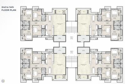 Project Image of 0.0 - 1103.84 Sq.ft 4 BHK Apartment for buy in Class One Evoq