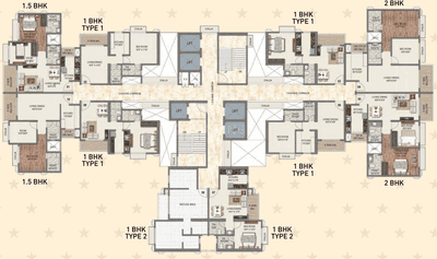 Project Image of 425.17 - 660.9 Sq.ft 1 BHK Apartment for buy in Paradise Sai World Dreams Phase 2