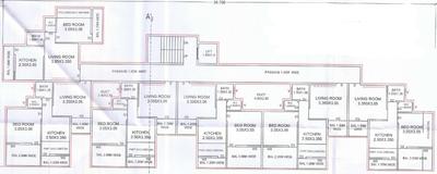 Om Sai Sai Residency Apartments A 1 Flat Building Cluster Plan from 1st to 7th Floor 1