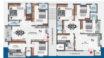 Project Image of 1600.0 - 1730.0 Sq.ft 3 BHK Apartment for buy in Radhe Signature