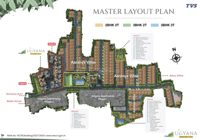 Project Image of 975.0 - 1665.0 Sq.ft 2 BHK Apartment for buy in TVS Emerald Udyana Phase III