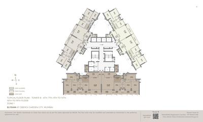Project Image of 1736.54 - 2400.0 Sq.ft 3 BHK Apartment for buy in Elysian