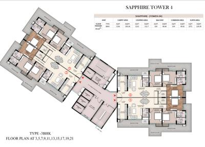 Project Image of 2249.0 - 2658.0 Sq.ft 3 BHK Apartment for buy in Sawasdee Heights