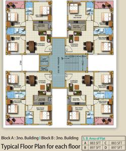 Project Image of 702.0 - 905.0 Sq.ft 2 BHK Apartment for buy in Pushppalki Sridhar Vihar