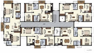 Project Image of 970.0 - 1245.0 Sq.ft 2 BHK Apartment for buy in Abhinitha Foundation Sri Krishna Vikas